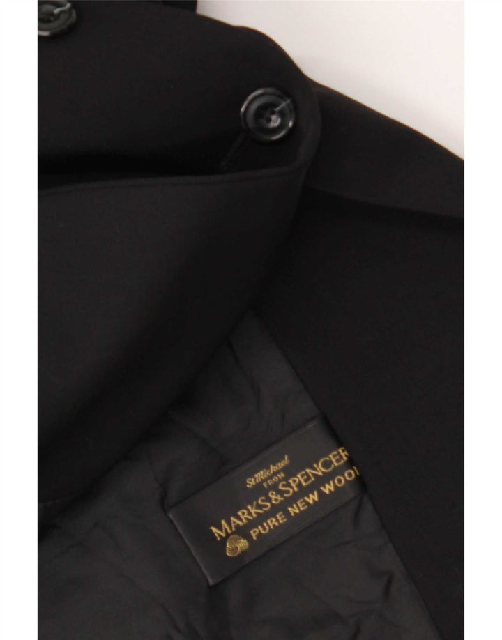 Marks & Spencer Veste blazer St. Michael 5 boutons pour femme UK 14 Large Noir