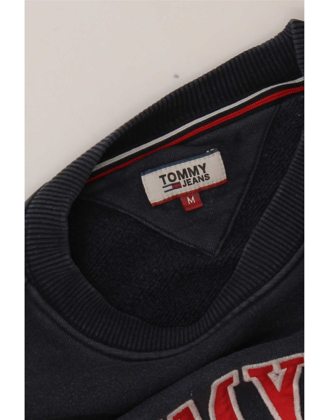 Tommy Hilfiger Sweat-shirt graphique pour femme UK 14 Bleu marine moyen