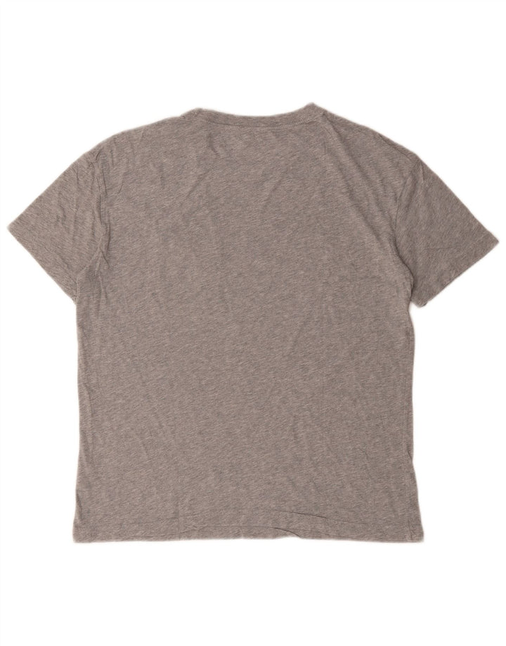 Nike Mens Graphic T-Shirt Top Petit Gris Moucheté Coton