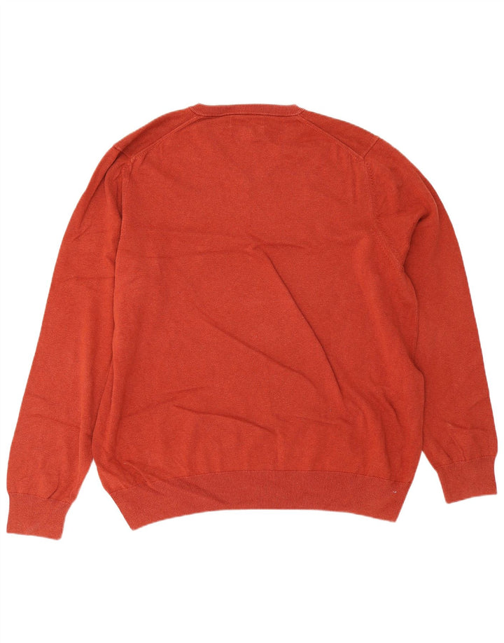 Marks & Spencer Pull col en V pour homme 2XL Coton marron