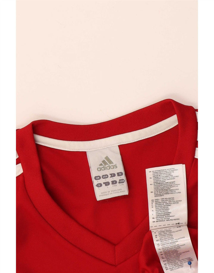 Adidas Hommes Climalite T-Shirt Haut Grand Rouge Polyester