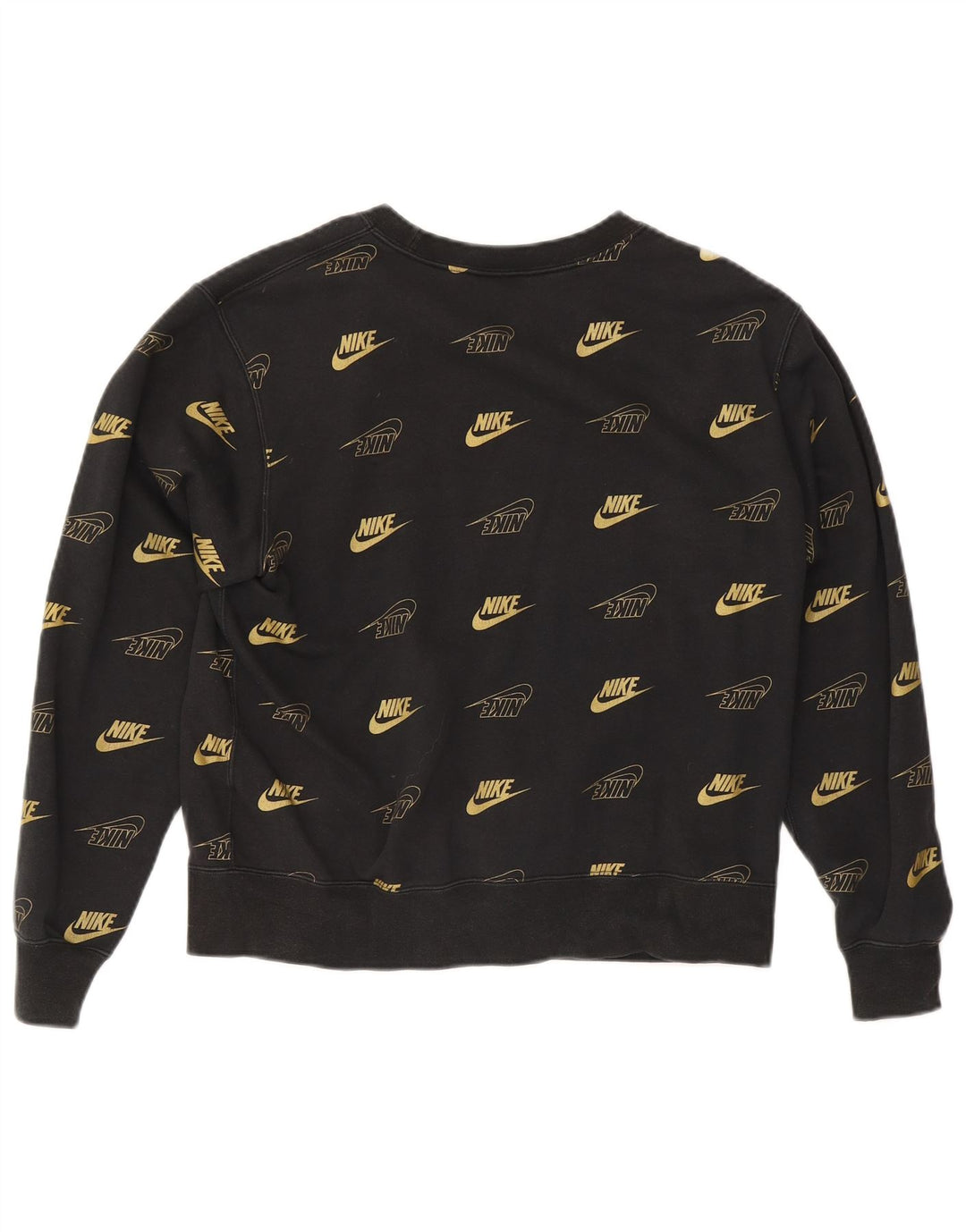 Nike Sweat-shirt surdimensionné graphique pour femme UK 10 Petit coton noir