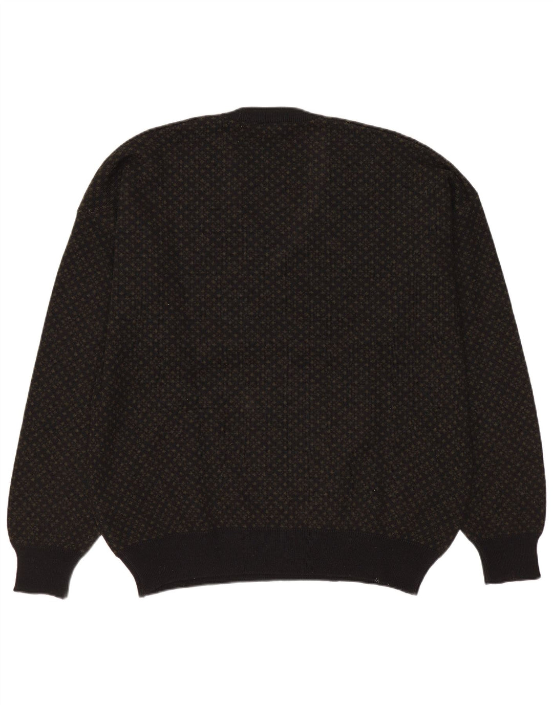 Bramante Pull col V pour homme en laine géométrique grise