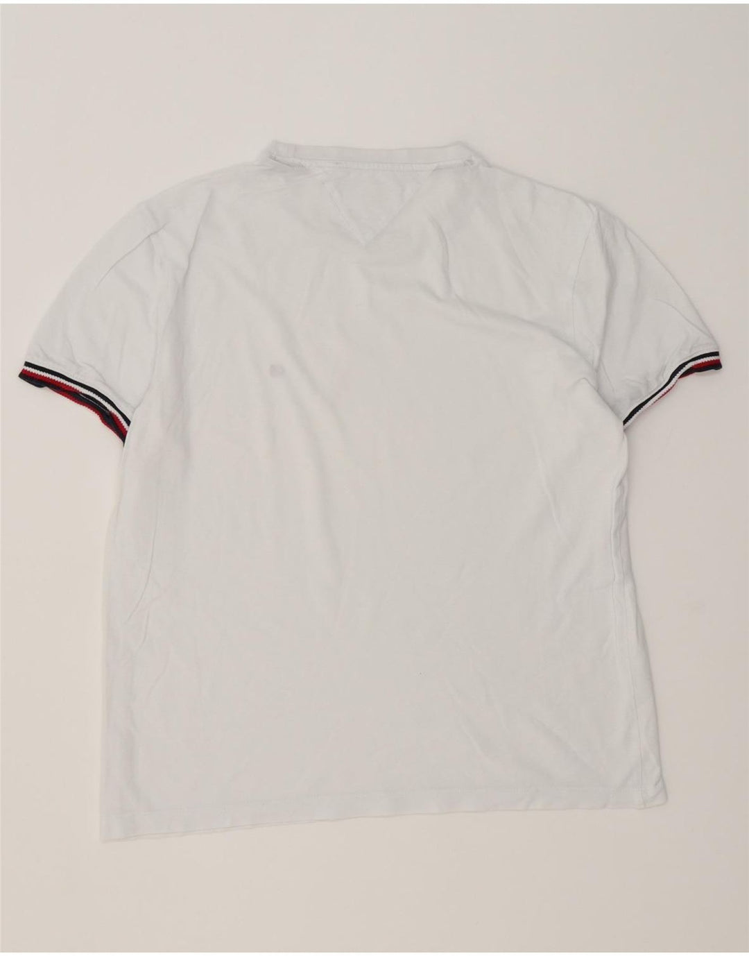 Tommy Hilfiger T-Shirt Regular Fit Homme Rayé Blanc Moyen