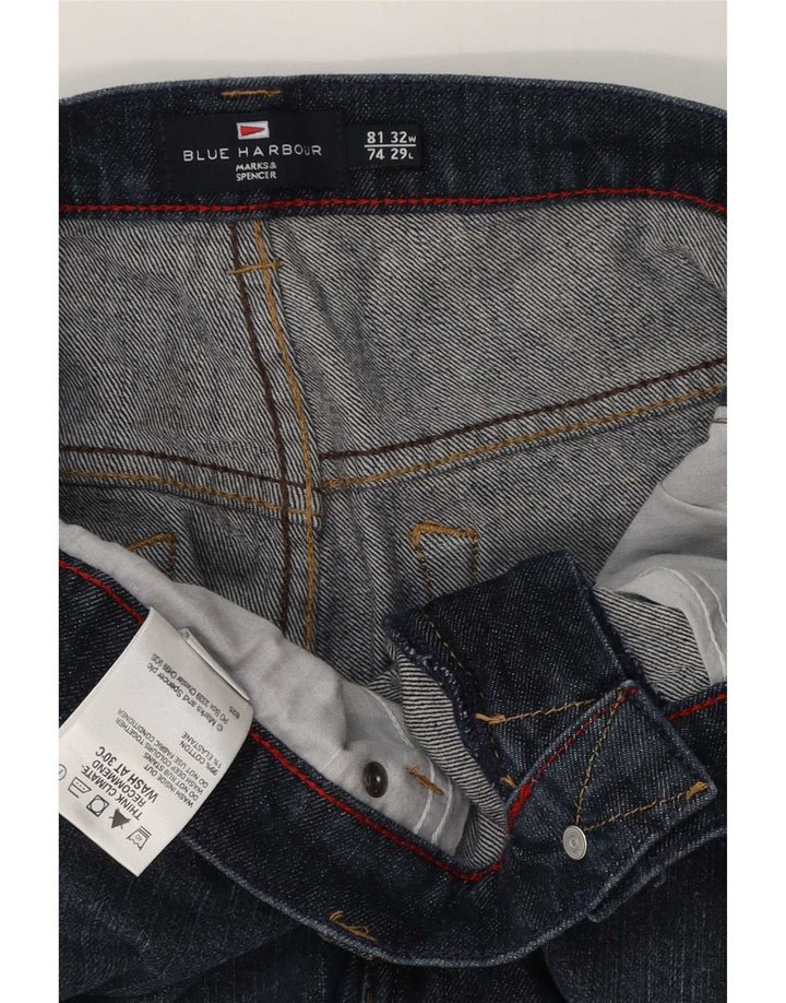 Marks & Spencer Jean droit Blue Harbor homme W32 L29 coton bleu marine