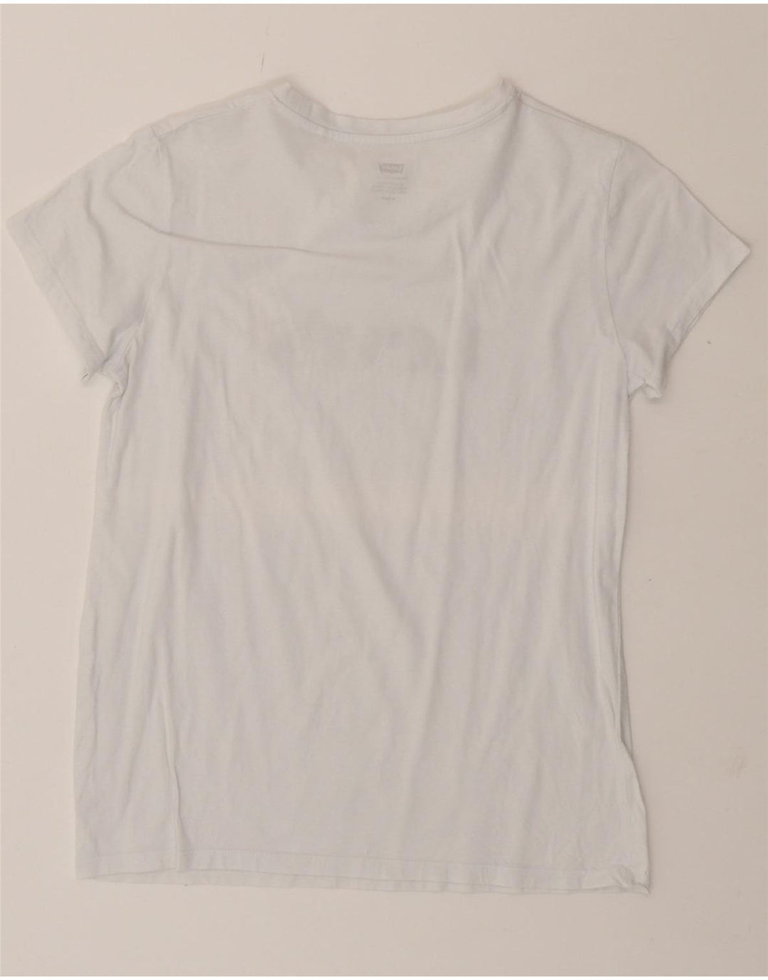 LEVI'S Womens Graphic T-Shirt Top UK 12 Medium White Vintage Levi's and Second-Hand Levi's from Messina Hembry 
