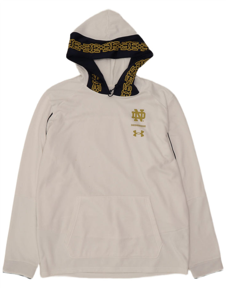 UNDER ARMOUR Pull à capuche graphique pour homme Large Blanc Colorblock Polyester