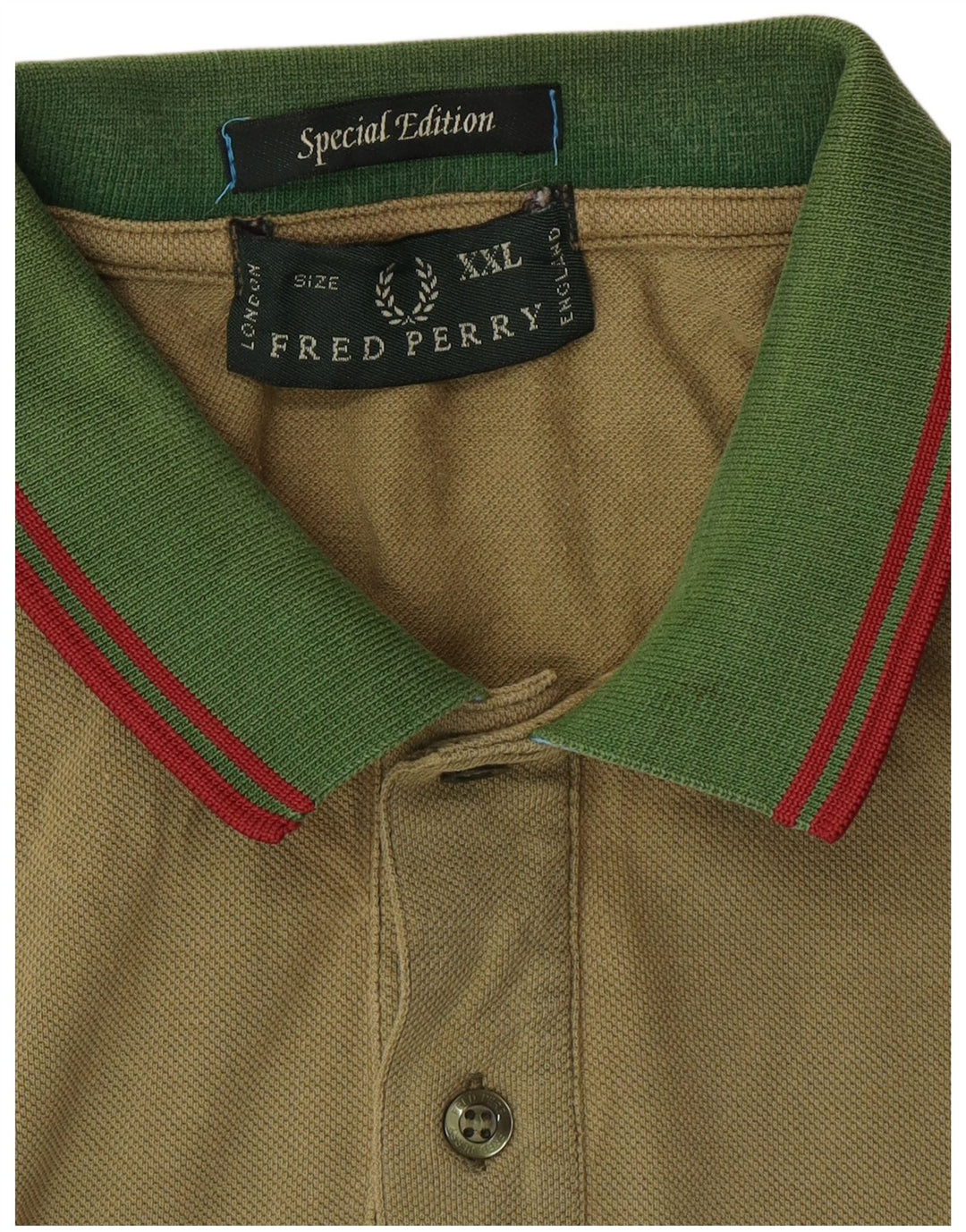 FRED PERRY Polo Garçon 15-16 ans 2XL Kaki
