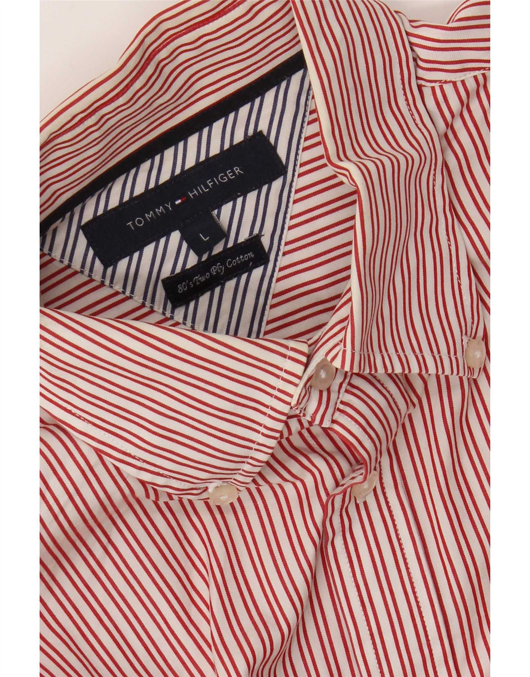 Tommy Hilfiger Chemise Homme Large Rouge Rayé Coton