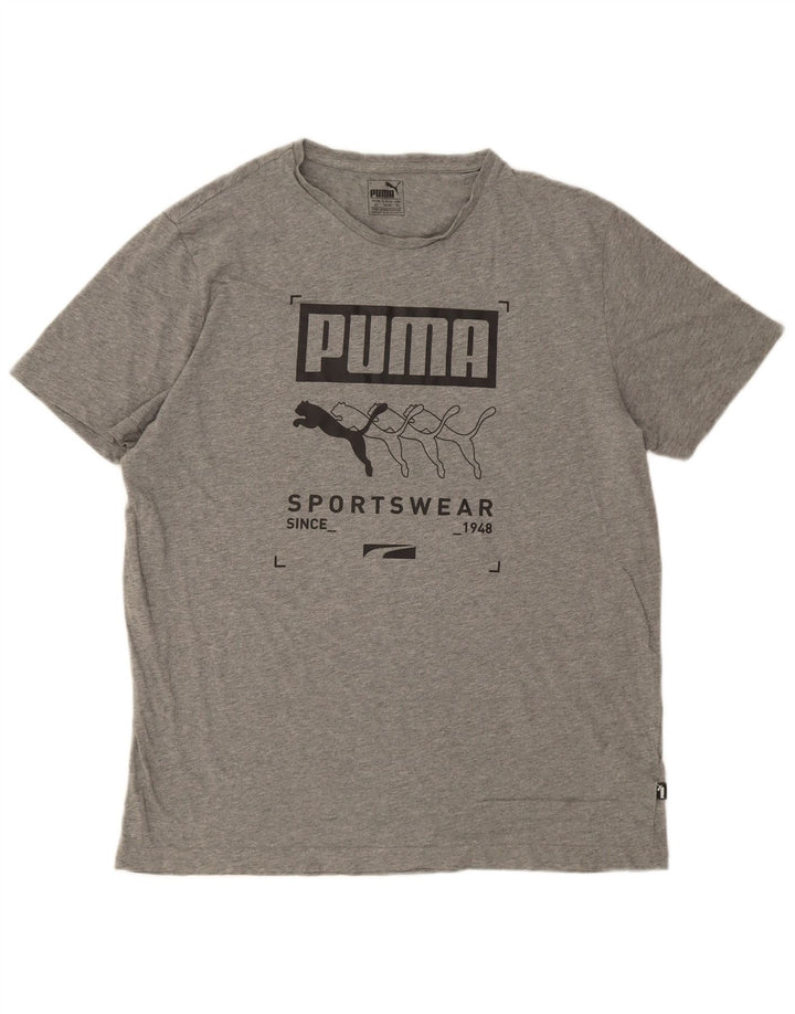 Puma T-Shirt Graphique Top XL Homme Gris Coton
