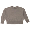 NIKE Femmes Surdimensionné Crop Batwing Sweatshirt Jumper UK 6 XS Gris