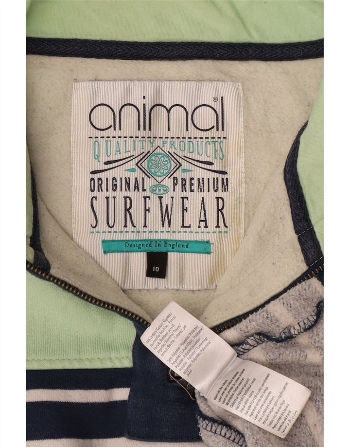 Animal Sweat-shirt surdimensionné pour femme UK 10 Petit bleu marine rayé