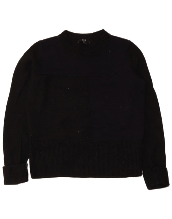 Cos Pull à col rond pour femme UK 10 Petite laine noire