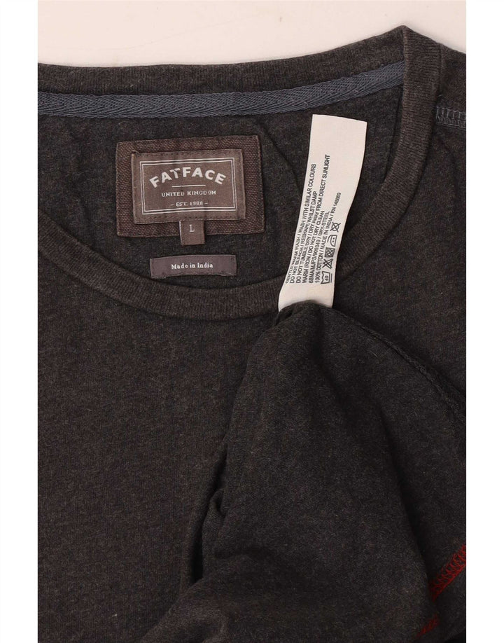 Fat Face T-Shirt Homme Haut Large Gris Coton