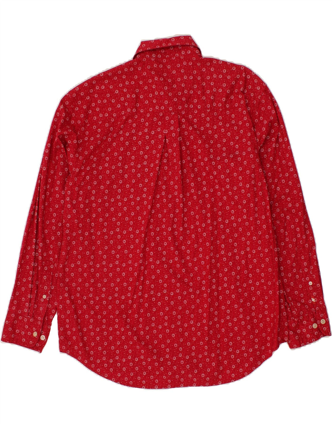 IZOD Mens Abstract Pattern Shirt Large Red Cotton Vintage Izod and Second-Hand Izod from Messina Hembry 