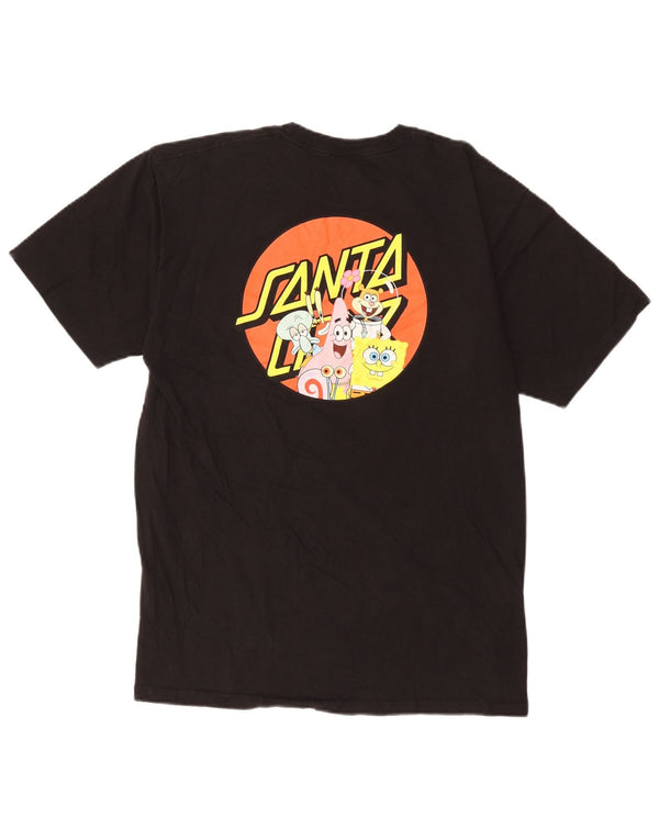 Santa Cruz T-Shirt Graphique Bob l'Éponge Homme Noir Moyen Coton