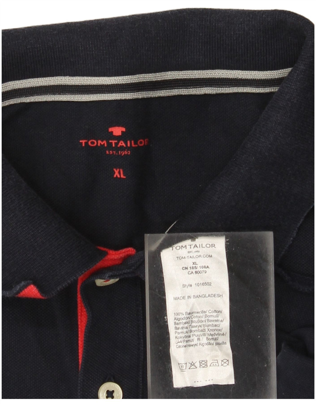 Tom Tailor Polo Homme XL Bleu Marine Coton