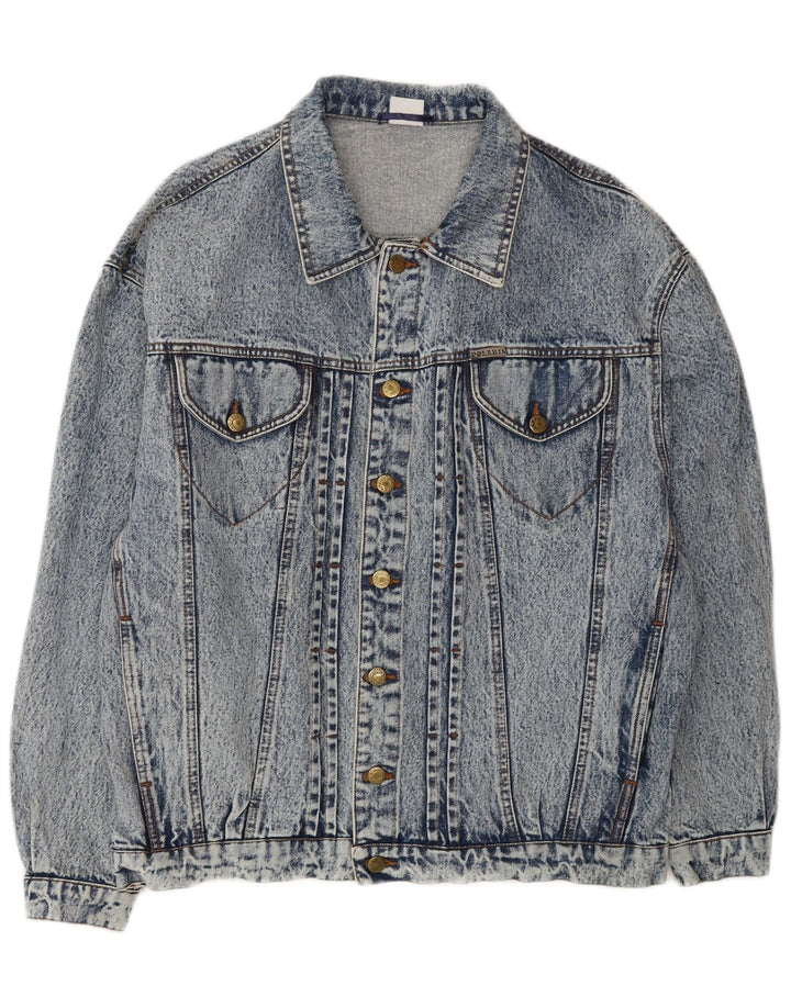 POLARIS Mens Denim Jacket UK 40 Large Blue Cotton