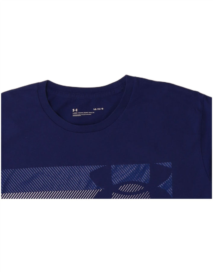 UNDER ARMOUR T-Shirt Graphique Homme Grand Bleu Coton
