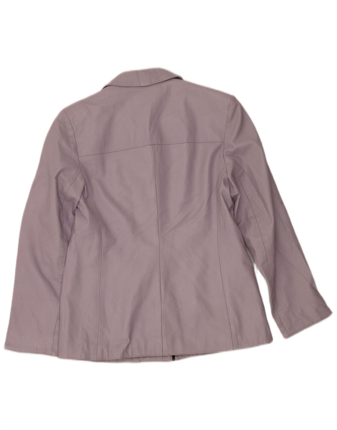 Alta Moda Veste blazer en cuir avec fermeture éclair complète pour femme IT 50 XL Cuir violet
