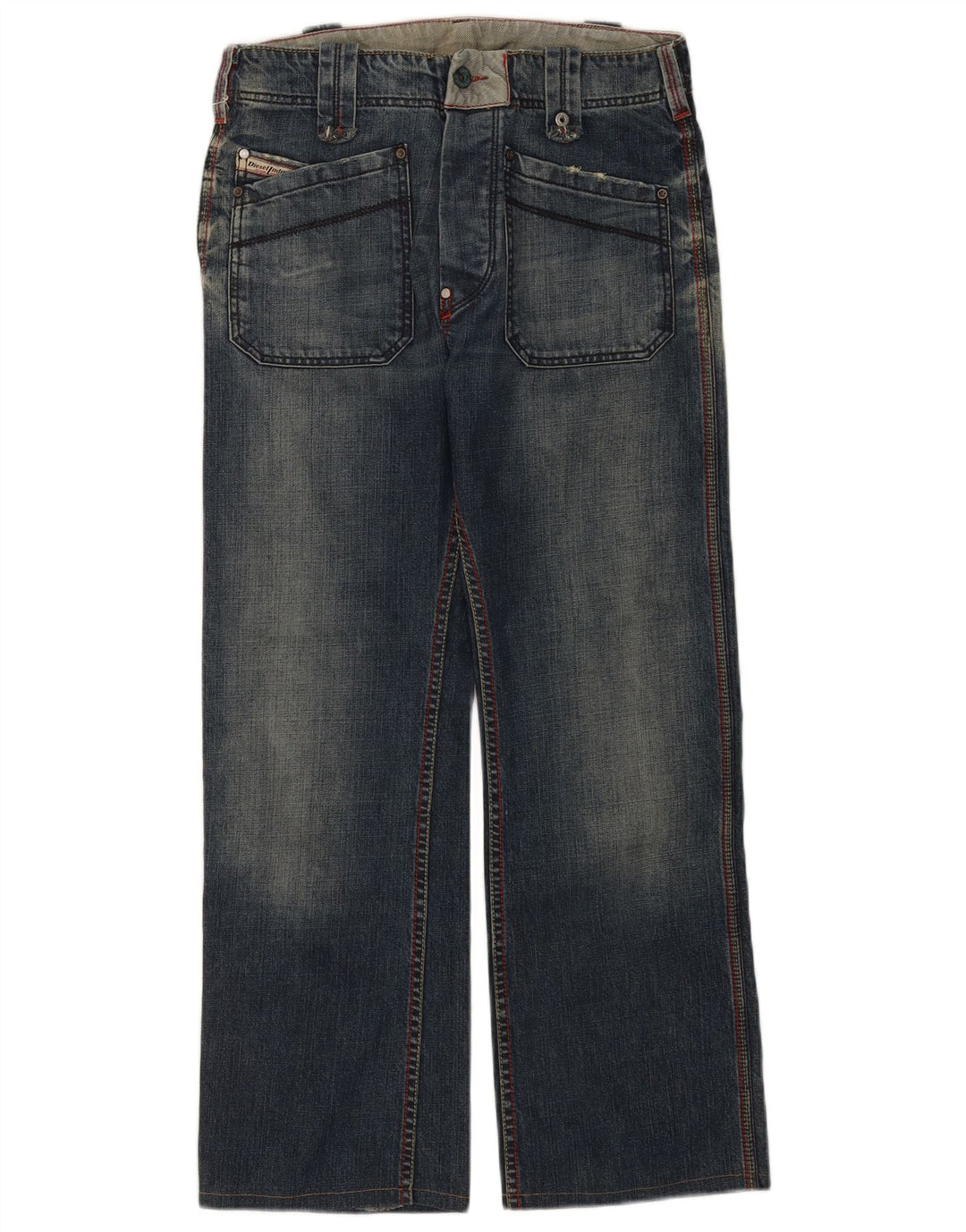 Diesel Jean Droit Femme W29 L28 Bleu Coton