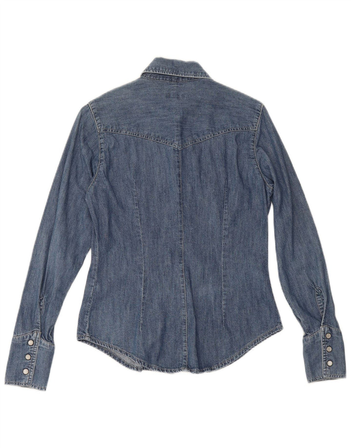 CARRERA Chemise en jean pour femme UK 10 Small Bleu Coton