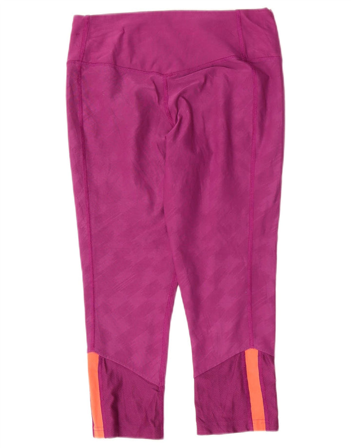 Nike Legging Capri Femme UK 10 Petit Violet Géométrique Polyester