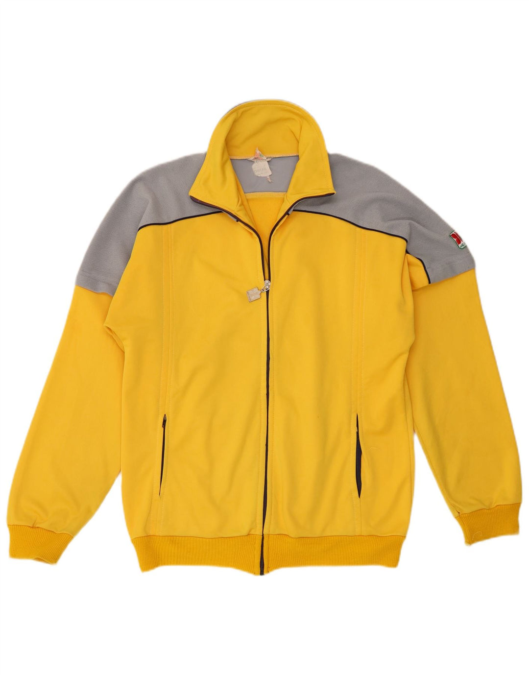 Mec Sport Veste de survêtement pour homme IT 46 Small Jaune Colourblock