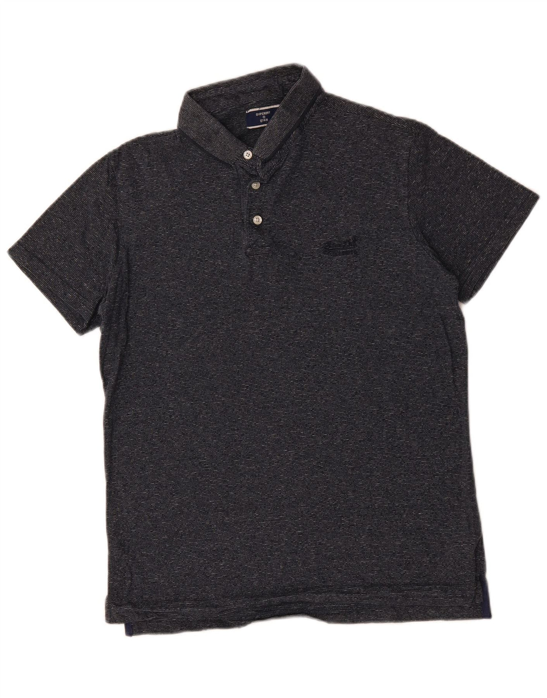SUPERDRY Polo Homme Large Gris Moucheté Coton