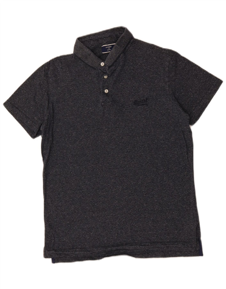SUPERDRY Polo Homme Large Gris Moucheté Coton