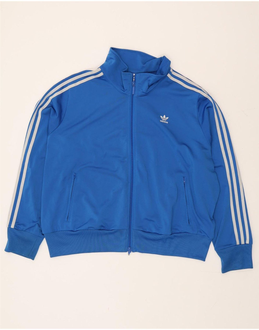 Adidas Veste de survêtement surdimensionnée pour femme UK 28/30 3XL Bleu Polyester