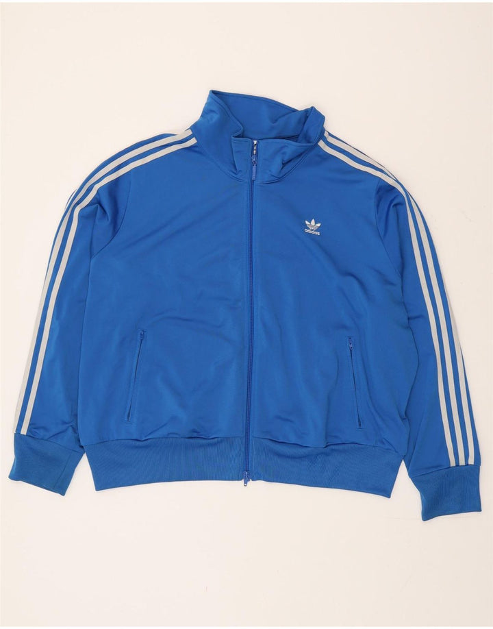 Adidas Veste de survêtement surdimensionnée pour femme UK 28/30 3XL Bleu Polyester