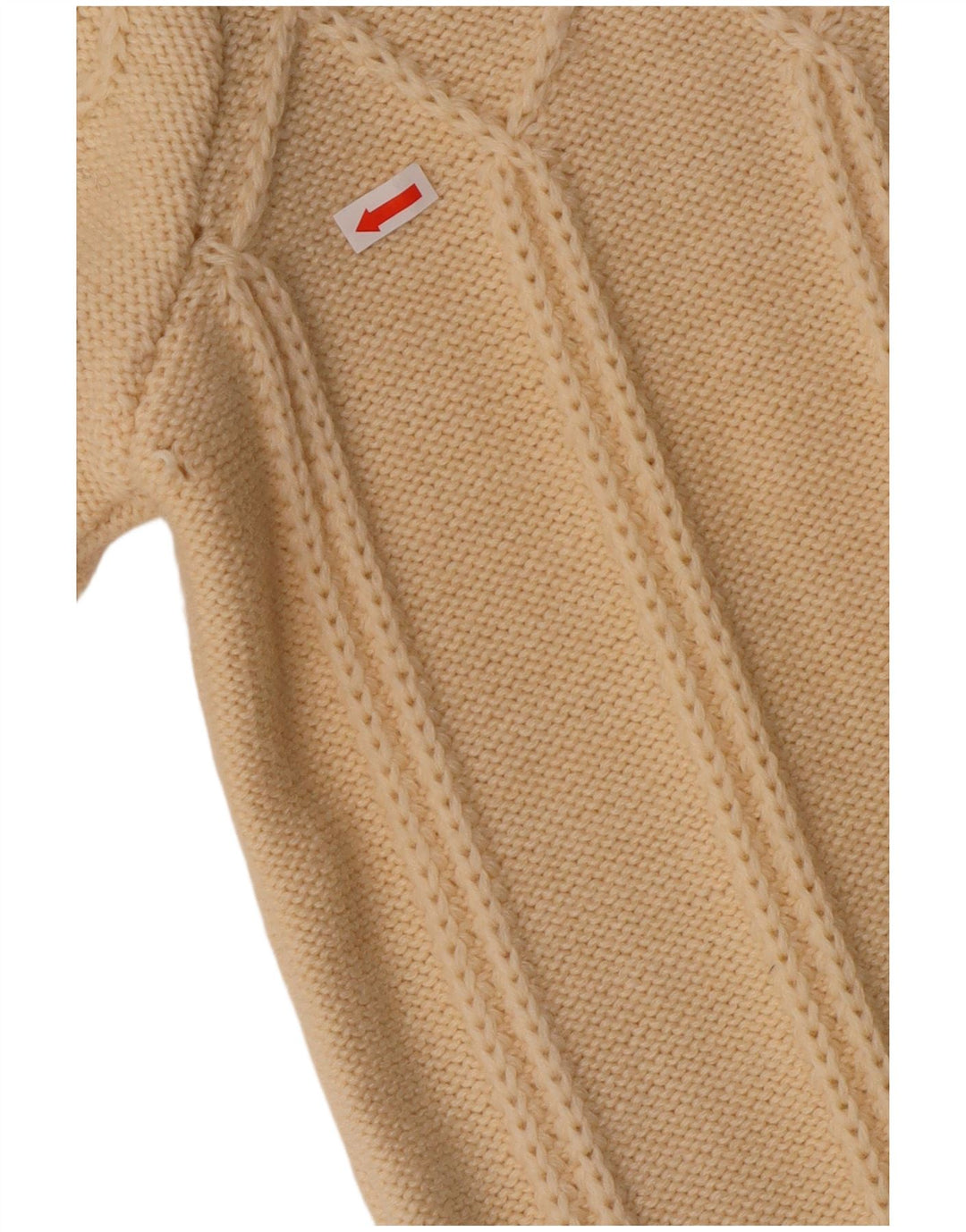 vintage Femme Cardigan Pull UK 12 Moyen Off White Wool