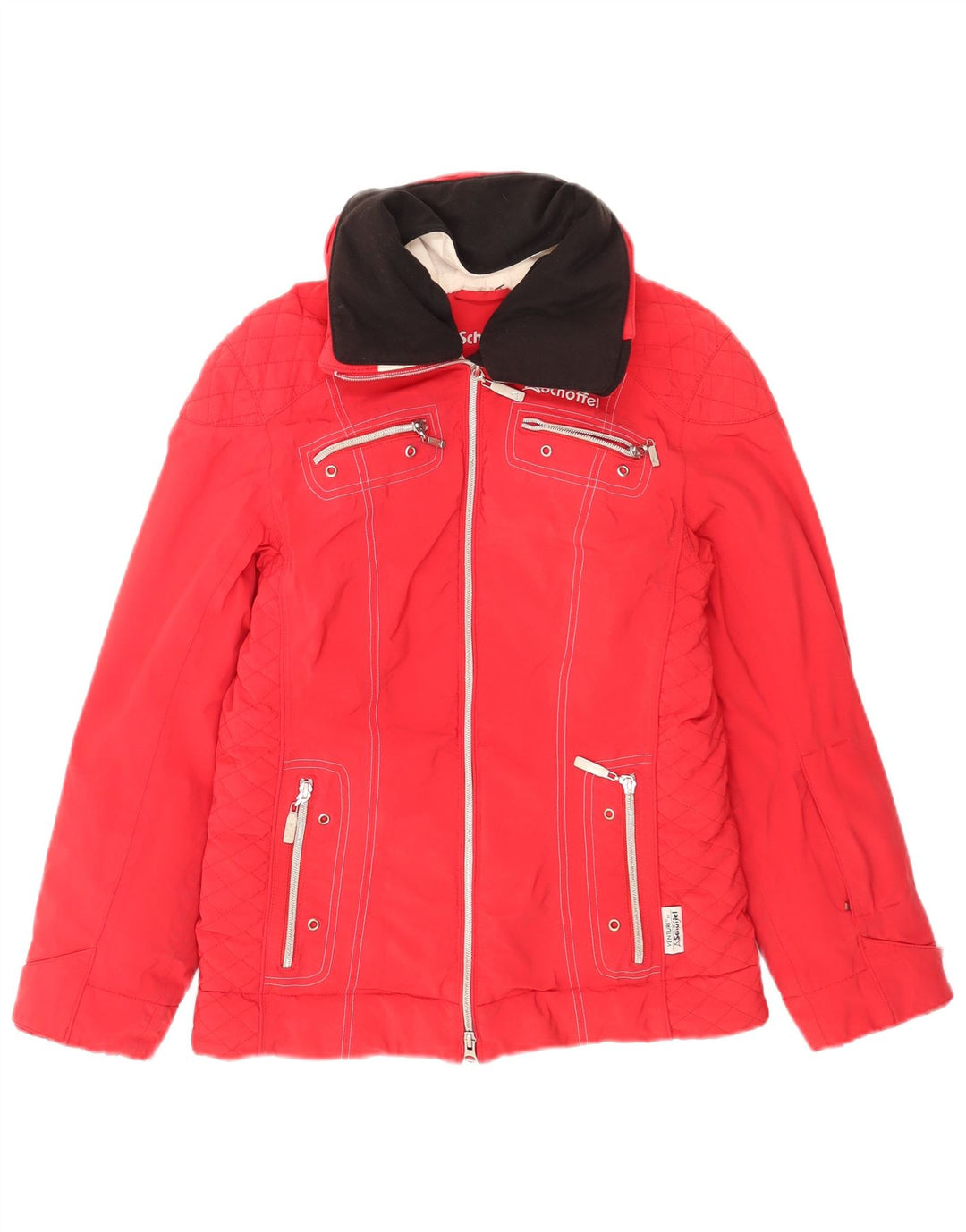 Schoffel Veste de Ski Femme UK 10 Small Rouge Colourblock Polyamide