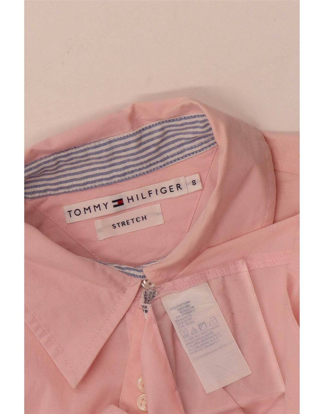 Tommy Hilfiger Chemise Femme US 8 Coton Rose Moyen
