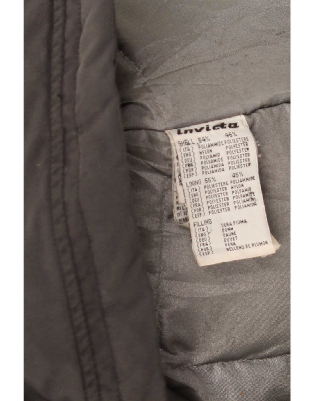Invicta Veste rembourrée pour homme UK 40 Large Gris Nylon