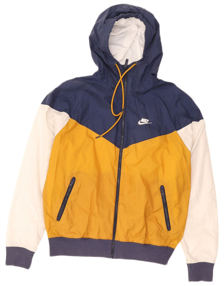 Nike Veste de pluie à capuche pour homme UK 36 Small Multicolore Colourblock Nylon