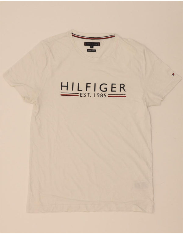 Tommy Hilfiger T-Shirt Graphique Homme Blanc Moyen Coton