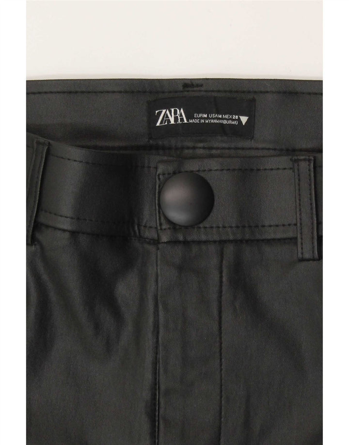 Zara Legging en simili cuir pour femme Medium W28 L28 Noir