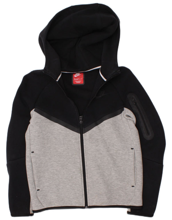 Nike Sweat à capuche zippé pour garçon 10-11 ans Gris moyen Colourblock Coton