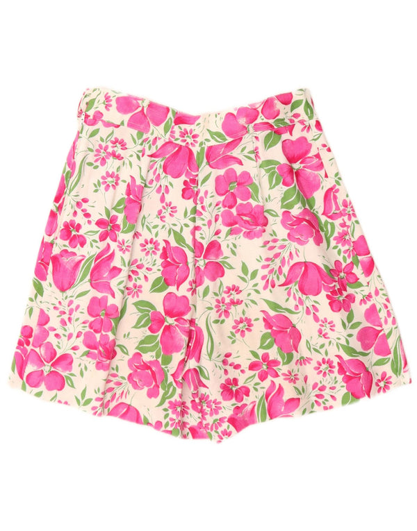 vintage Femmes Pegged Casual Shorts W26 Petit Rose Floral