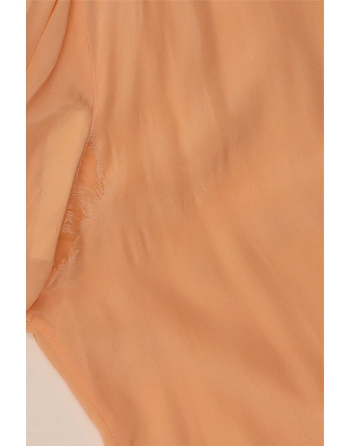Chemisier vintage pour femme IT 47 Large Orange