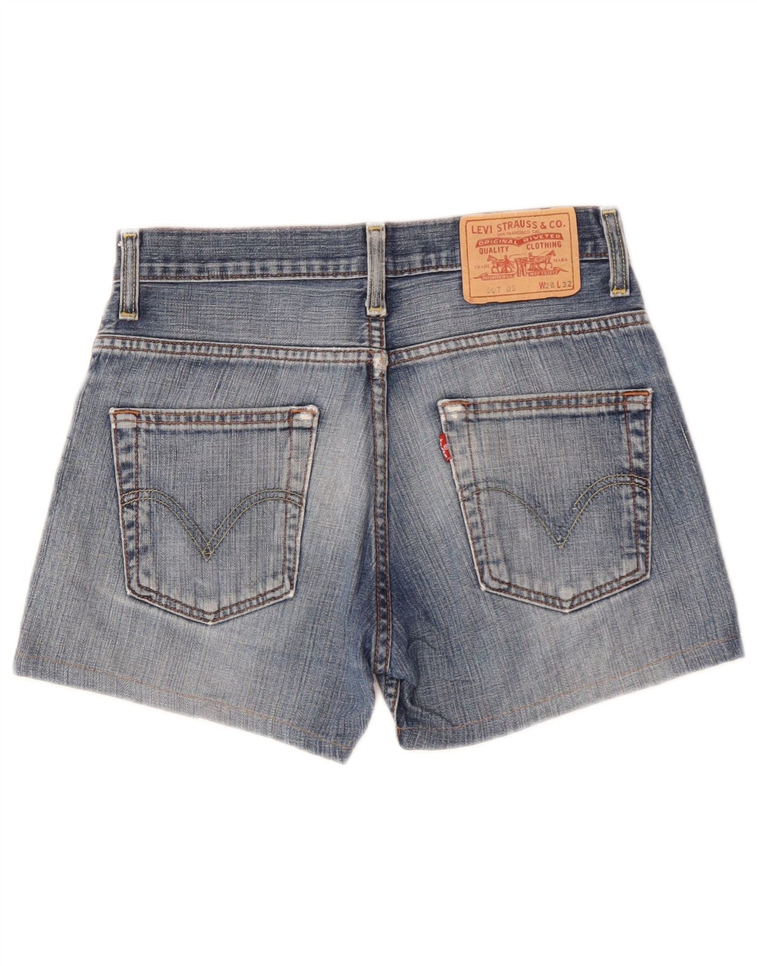 LEVI'S Short en Jean 507 Femme W28 Bleu Moyen