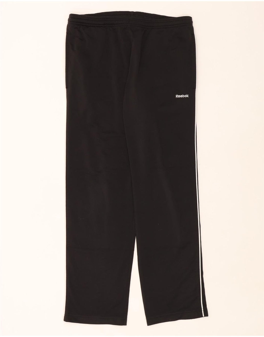 Reebok Pantalon de Survêtement Homme Petit Noir Polyester