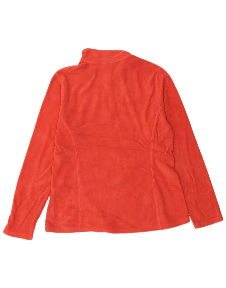 EDDIE BAUER Pull polaire à col zippé pour femme UK 12 Orange moyen Polyester