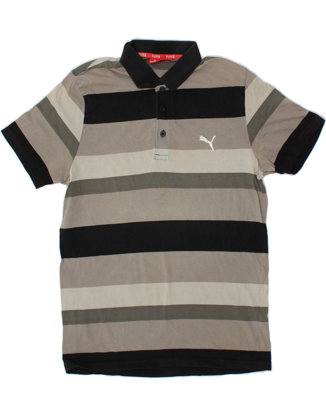 PUMA Polo Homme Gris Moyen Rayé