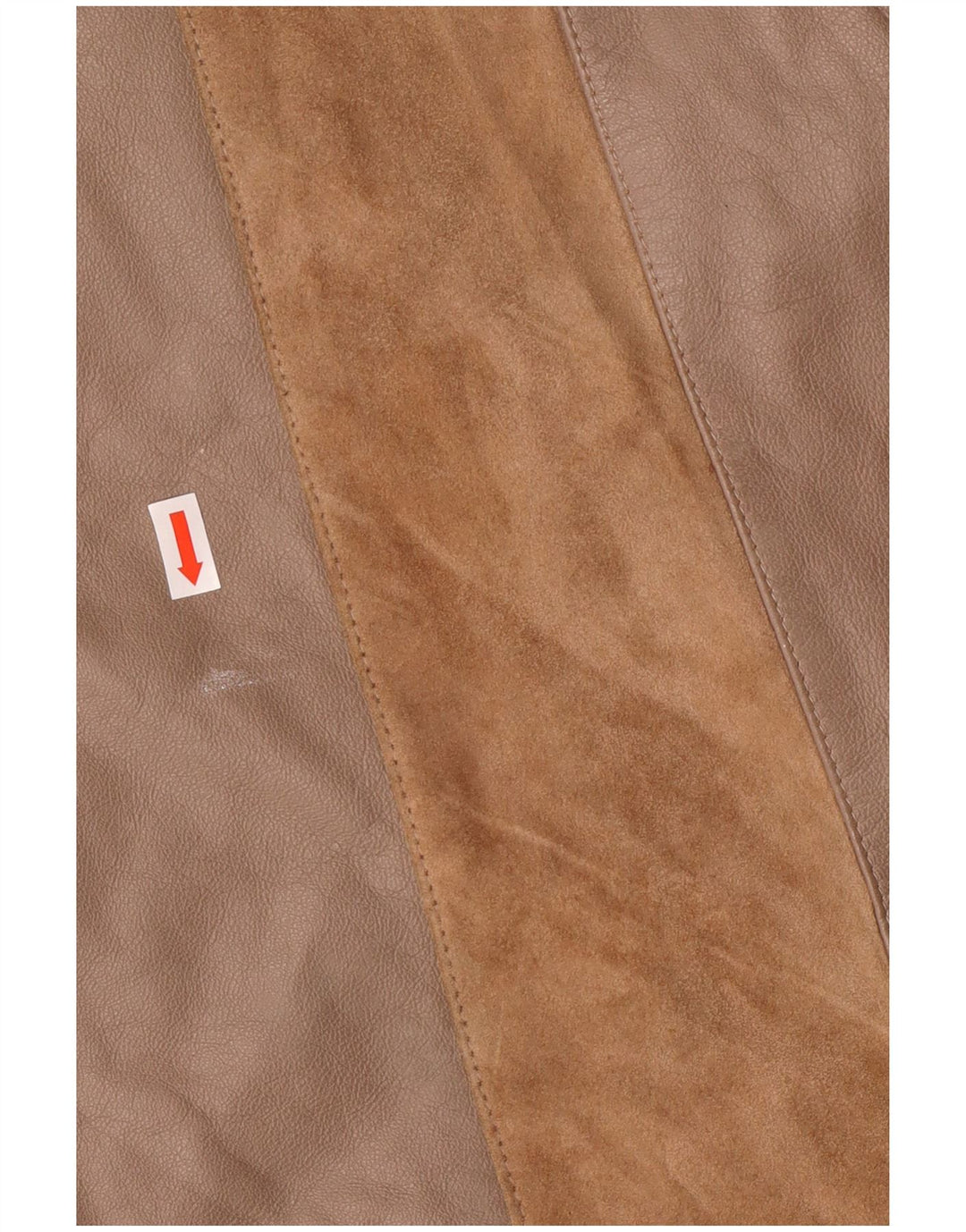 Norma Manteau en cuir coupe ample pour femme UK 14 Marron moyen rayé classique