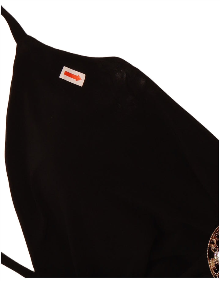 Joseph Ribkoff Haut caraco à volants pour femme UK 16 Large Noir Polyester