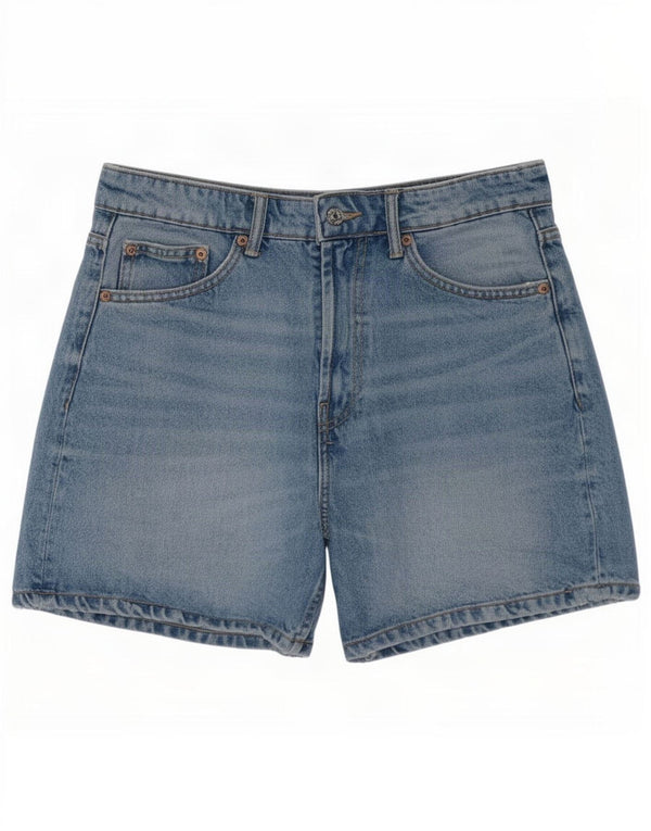 Zara Short en jean pour femme EU 38 Small W28 Bleu Coton