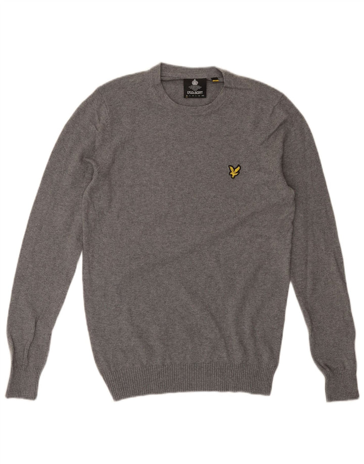 Lyle & Scott Pull à col rond pour homme XS Gris Coton